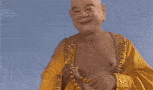 弥勒佛吃瓜图,笑谈佛界生活，一图看尽人间百态